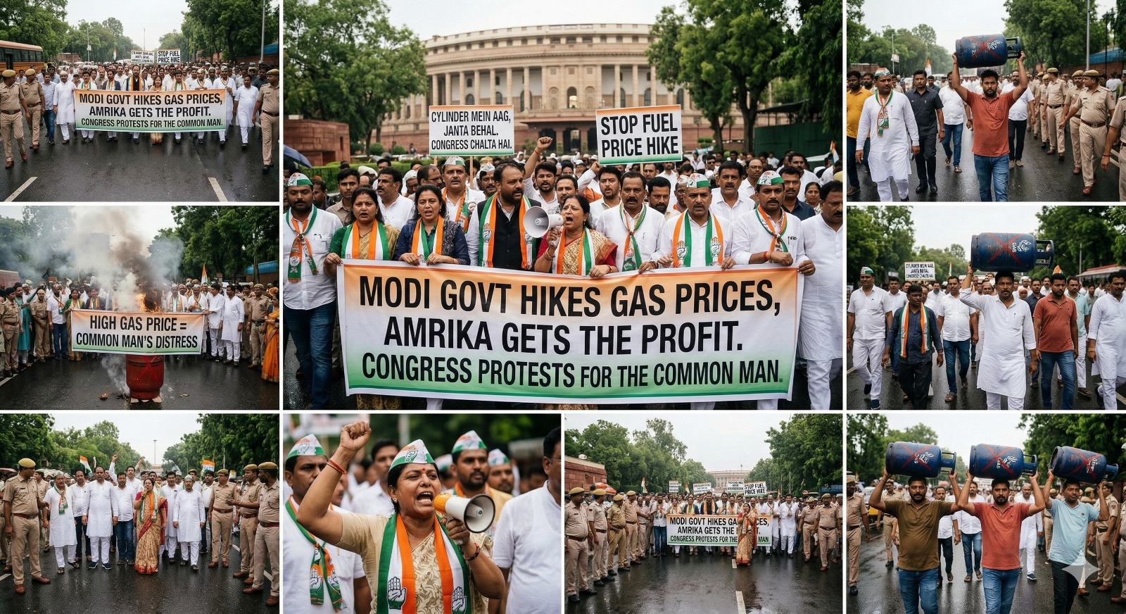 ಉಡುಪಿ: ಅಡುಗೆ ಅನಿಲ ದರ ಏರಿಕೆ ಖಂಡಿಸಿ ಕಾಂಗ್ರೆಸ್ ಪ್ರತಿಭಟನೆ